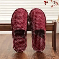 Couple’s Four Seasons Home Indoor Silent and Mute Pure Cotton Fabric Sole Soft Sole Non Harmful Solid Wood Floor