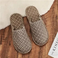 Couple’s Four Seasons Home Indoor Silent and Mute Pure Cotton Fabric Sole Soft Sole Non Harmful Solid Wood Floor