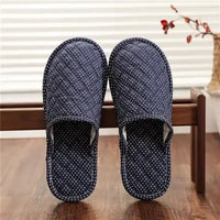 Couple’s Four Seasons Home Indoor Silent and Mute Pure Cotton Fabric Sole Soft Sole Non Harmful Solid Wood Floor