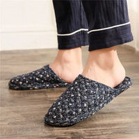 Couple’s Four Seasons Home Indoor Silent and Mute Pure Cotton Fabric Sole Soft Sole Non Harmful Solid Wood Floor