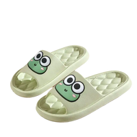 Frog-themed indoor slippers.