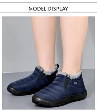 Winter Women Boots Waterproof Snow Boots Plus Size Casual Flat Ankel Boots Antislip Warm Fur Women Shoes Plush