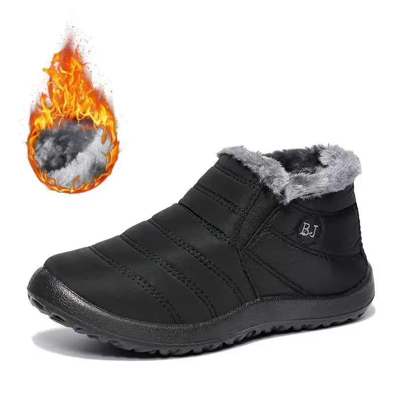 Cozy Winter Women Snow Boots Plus Burgundy Blues Black