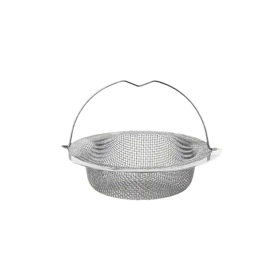 Metal sink strainer with handle for stainless steel bathtub hair catcher stopper and shower drain