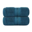 Two folded teal face towels twin made from soft absorb cotton for your Cotton Towel Bathroom