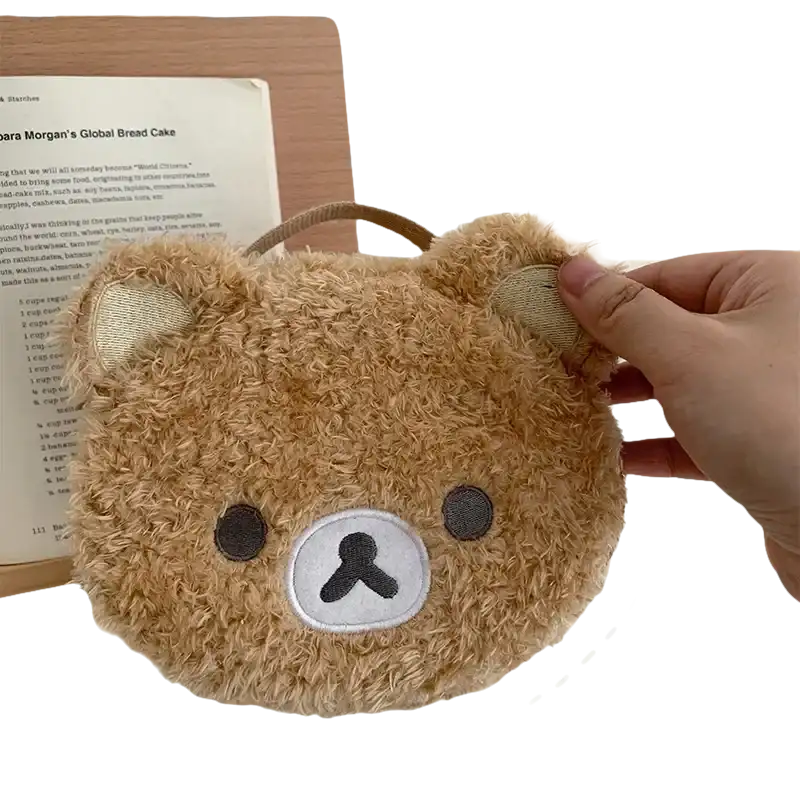 Fuzzy Bear Plushes Makeup Case Rilakkuma Love