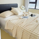 New Artificial Rabbit Plush Autumn Warm Blankets for Beds Soft Coral Fleece Sofa Throw Blanket Comfortable Thicken Bed