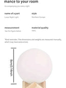 8 cm DIY Planet Lamp Moon Galaxy Night Light Art Painting Graffiti Birthday Gift Bedroom Living Room Decoration (With