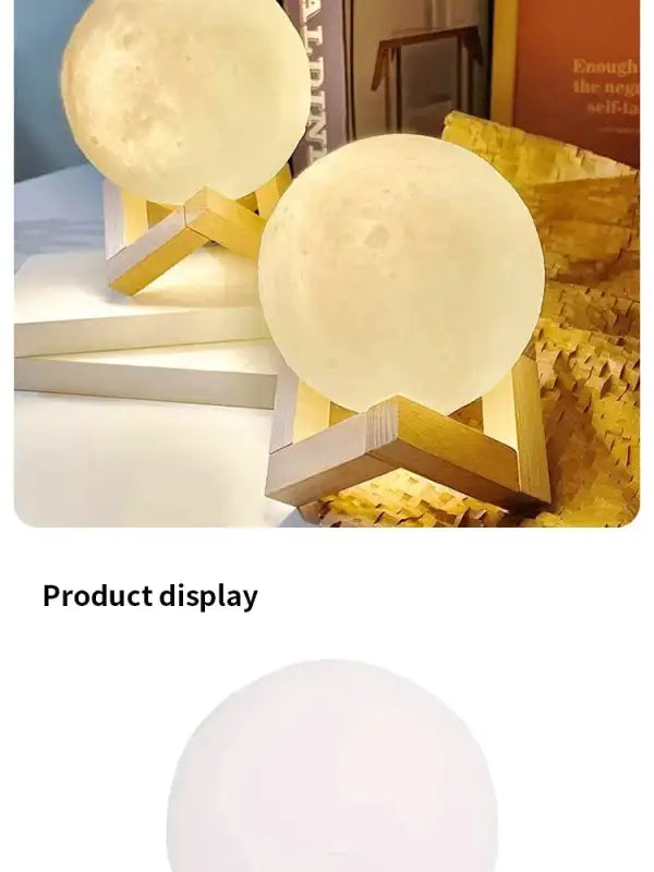 8 cm DIY Planet Lamp Moon Galaxy Night Light Art Painting Graffiti Birthday Gift Bedroom Living Room Decoration (With
