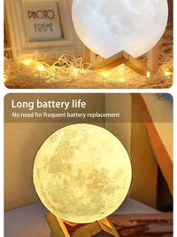 8 cm DIY Planet Lamp Moon Galaxy Night Light Art Painting Graffiti Birthday Gift Bedroom Living Room Decoration (With