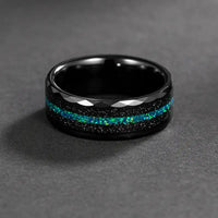 Galaxy Tungsten Opal Ring