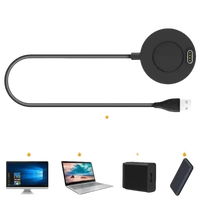Black charging cable with USB connector.