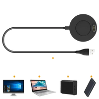 USB charging cable with a circular charging pad.