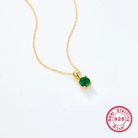 December Birthstone Silver Necklace for Seniors