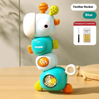 Early Childhood Education Toddler Comfort Can Teether Baby Toys - Blue charging version