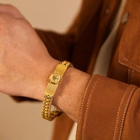 Gold-Plated Lucky Tree Hip Hop Bracelet - 1480 Bracelet