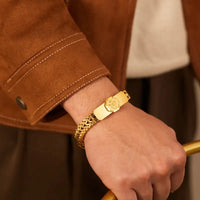 Gold-Plated Lucky Tree Hip Hop Bracelet - 1480 Bracelet