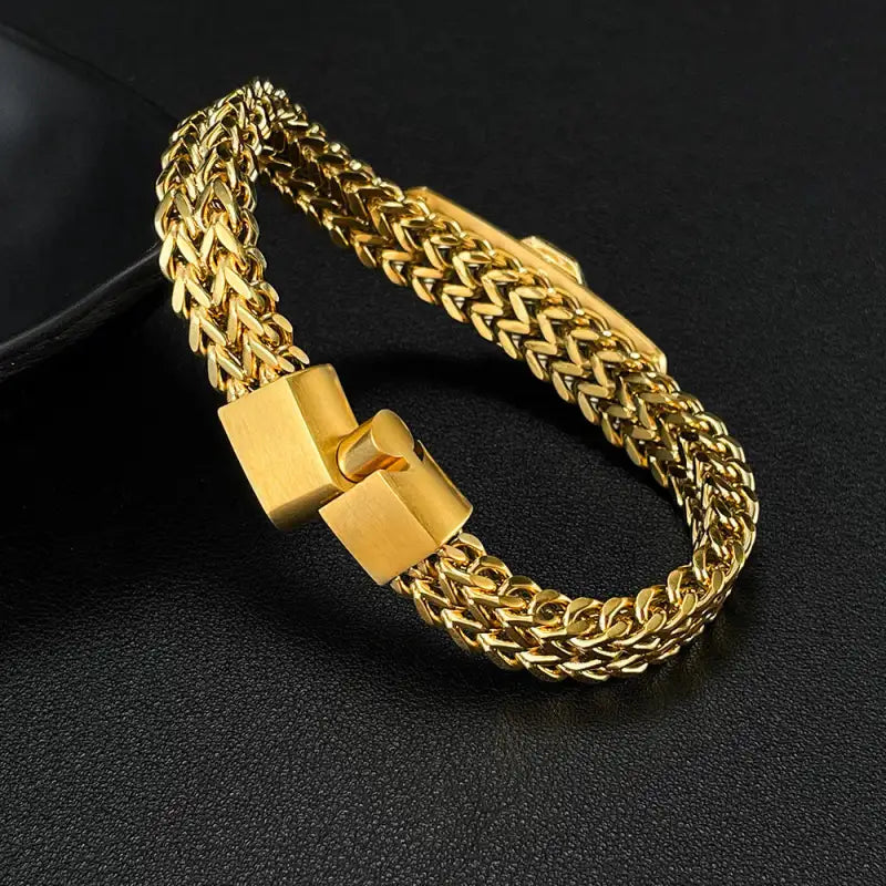Gold-Plated Lucky Tree Hip Hop Bracelet - 1480 Bracelet