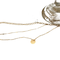 Gold layered necklace.