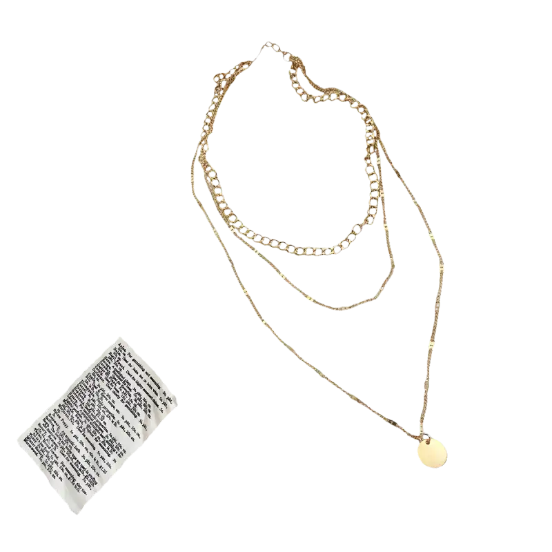 Golden Layers Ins Fashion Disc Necklace