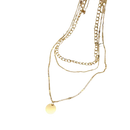 Layered gold-tone necklace.
