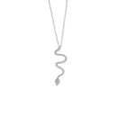 Serpent’s Embrace: Diamond S925 Silver Necklace