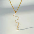 Serpent’s Embrace: Diamond S925 Silver Necklace