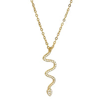 Serpent’s Embrace: Diamond S925 Silver Necklace - Yellow Gold / 925 Silver