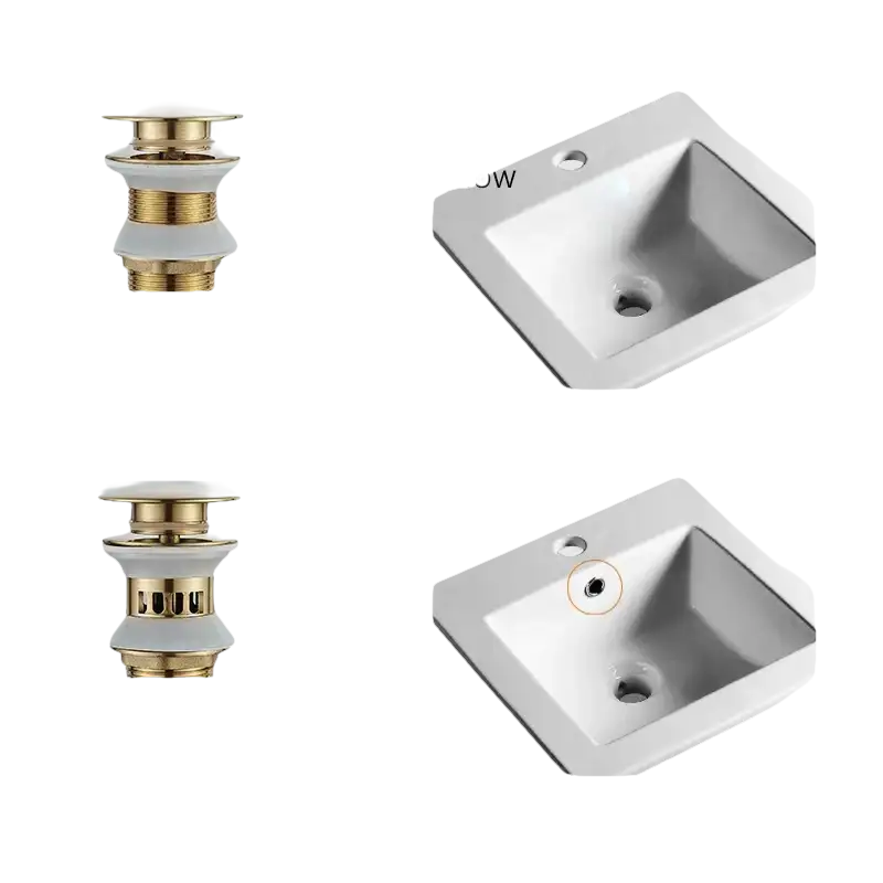 Sink drain comparison.