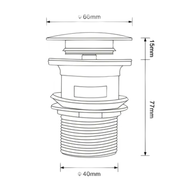 Plumbing fixture with dimensional specifications.