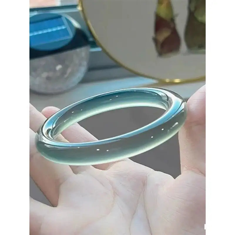 Gorgeous Curry Blue Jade Bangles