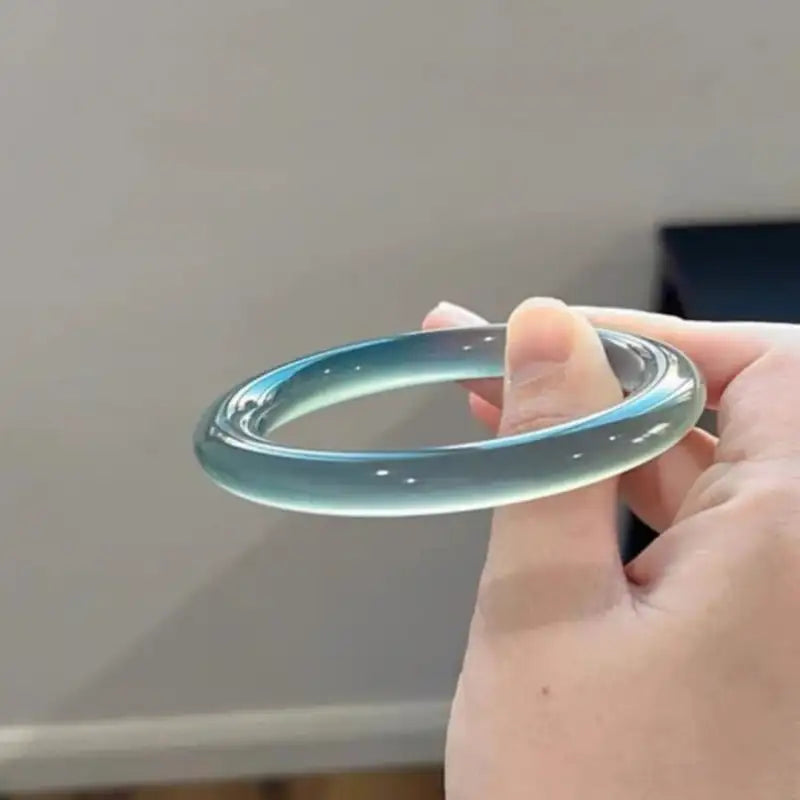 Gorgeous Curry Blue Jade Bangles