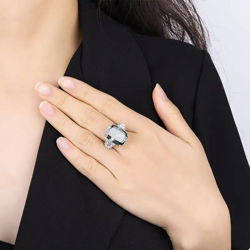 Diamond Ice Crush Silver Ring