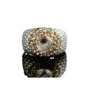 Golden Square Gemstone Ring