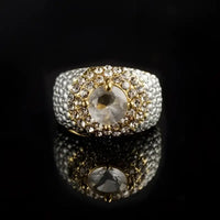 Golden Square Gemstone Ring - Yellow / No 10