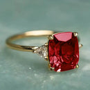 Vintage Charm: Custom Euro-American Ring - Red / No 10