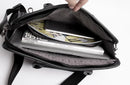Woven Crossbody Briefcase for Men - Black