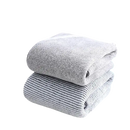 Trendy Gray Stripes and Sass Microfiber Towel Set with supersoft microfiber towels