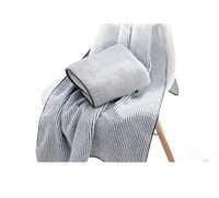 Gray Stripes and Sass microfiber towel set with supersoft microfiber towel and antibacterial design