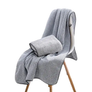 Supersoft microfiber towel from Gray Stripes and Sass microfiber towel set featuring striped gray towels