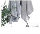 Gray striped supersoft microfiber towel from the Gray Stripes and Sass Towel Set