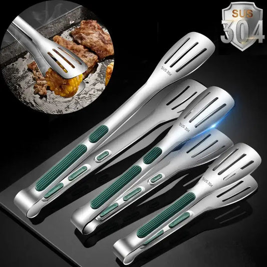 GrillMaster 304 Stainless Steel Kitchen Tongs