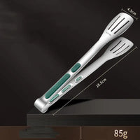 GrillMaster 304 Stainless Steel Kitchen Tongs - Three wire clamp silicone / 12inch