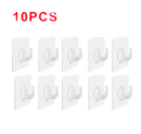 Ten transparent adhesive hooks perfect for organizing with 20pcs self-adhesive transparent hook design