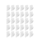 Thirty clear self-adhesive hooks perfect for transparent door wall hook setup