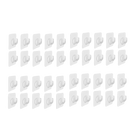Forty clear trendy self-adhesive hooks for transparent door wall hanging solutions