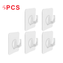 Transparent door wall hook made of 20pcs self-adhesive transparent hooks for easy hanging