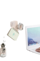 Adhesive wall hooks on Grin and Hang transparent door wall hook in action