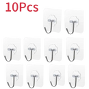 Ten adhesive hooks on the transparent door wall hook for easy hanging and organization