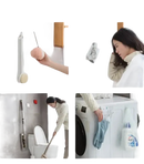 Bathroom cleaning supplies with 20pcs self-adhesive transparent hook on Grin and Hang wall hook